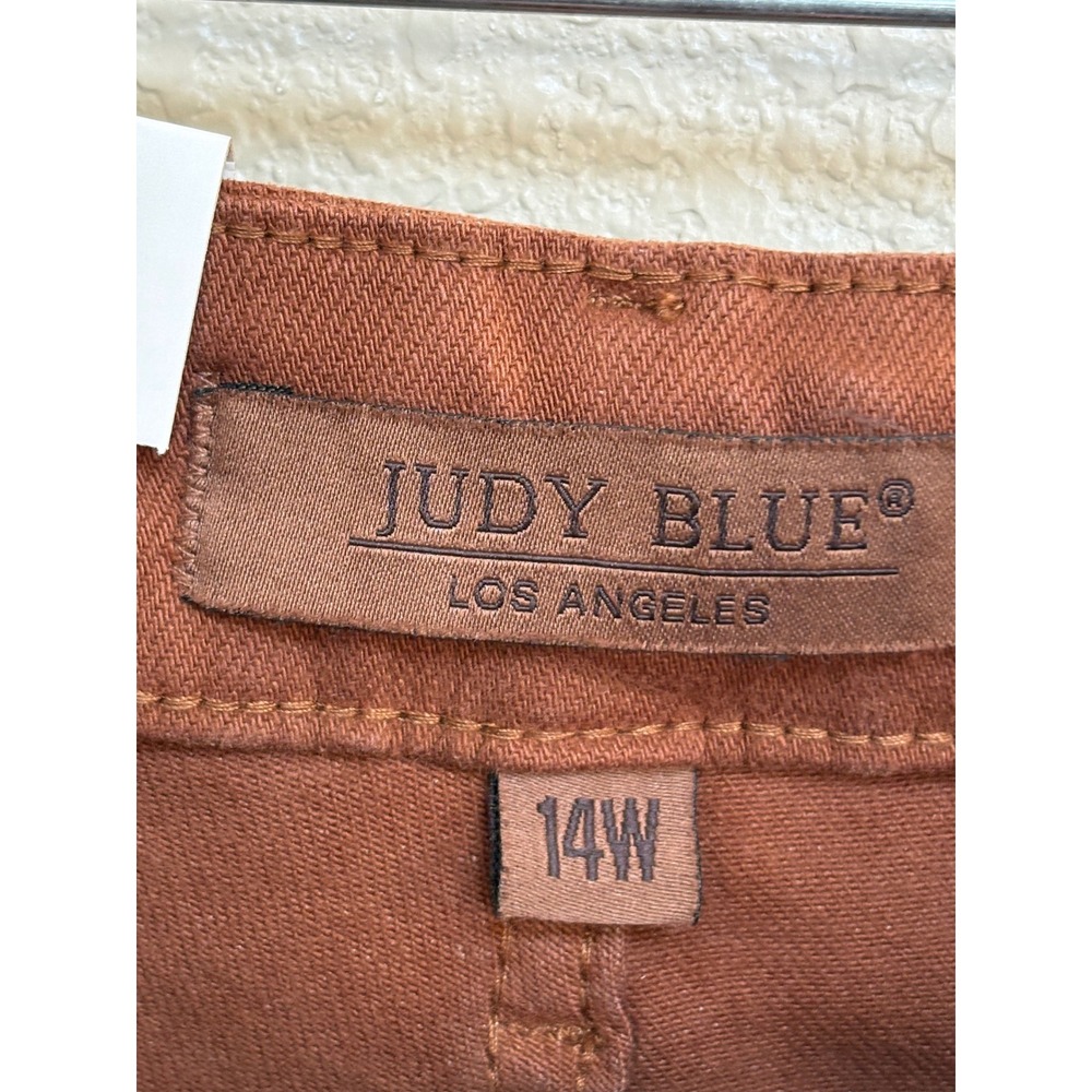 NWT Judy Blue Camel Garment Dyed High Waist Wide Leg Crop Jeans 14W JB88805 - Picture 8 of 11